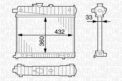 MAGNETI MARELLI 350213122400 -  Радиатор, охлаждение двигателя